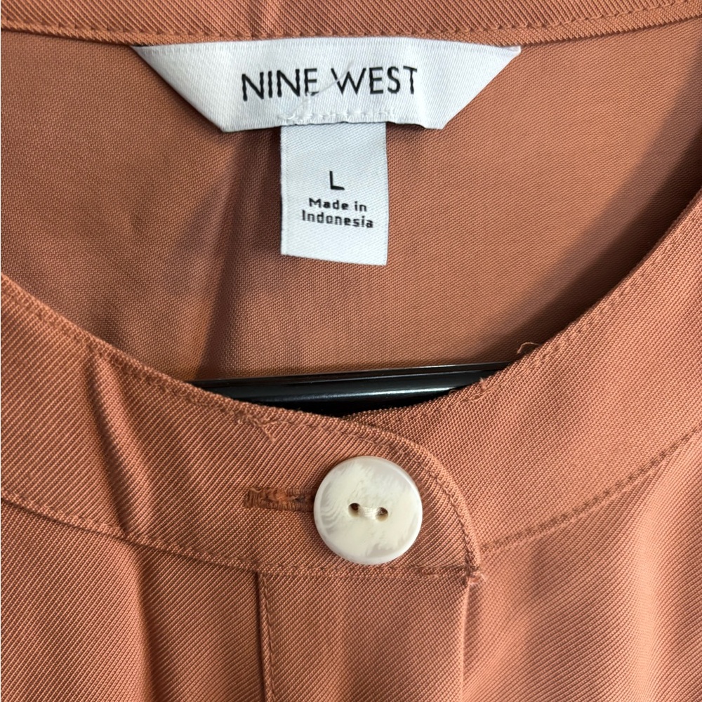 Rust Button-Down Dress - Picture 2 of 3